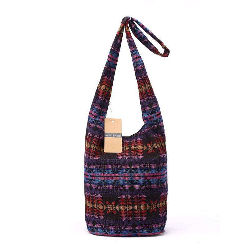 Women Vintage Shoulder Mochila Retro Weave Fabric Messenger Bohemian Style Hippie Aztec Folk Tribal Crossbody Bag