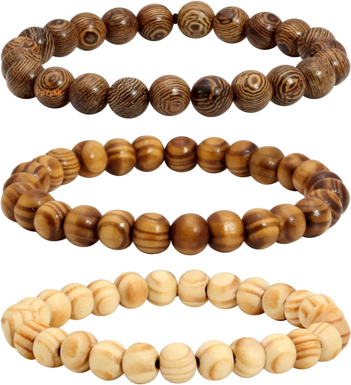 Luxury Zen Wooden Bracelet for Women Men Buddhist Consecration Ward Off Evil Mala Natural Beads for Prayer Energy Healing Cuff Wristband