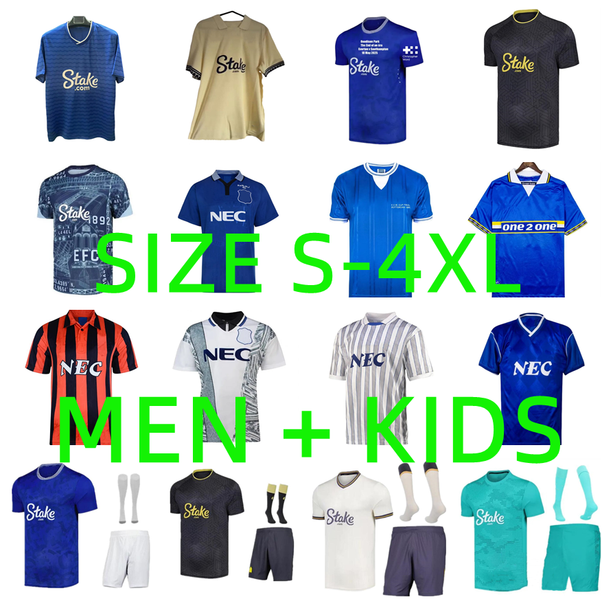 24 25 26 NDIAYE EFC McNEIL Soccer Jerseys 2025 2026 EVERTONES CALVERT-LEWIN PICKFORD DOUCOURE TARKOWSKI MYKOLENKO IROEGBUNAM Men kids Kit Football Shirt uniorms
