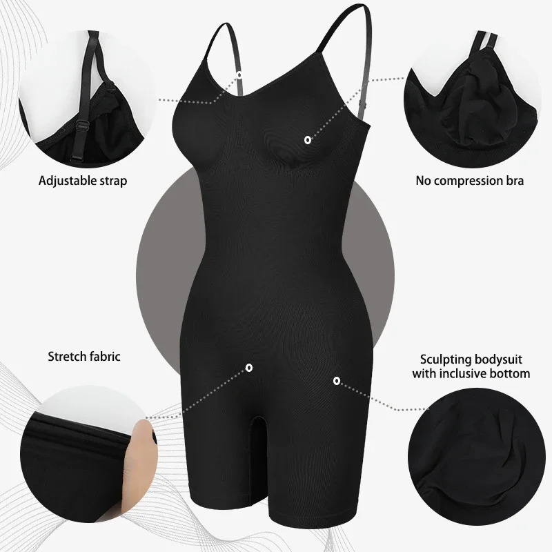 Bodysuit Shapewear Women Tank Top Tummy Control Full Body Shaper Anti Chafing Shorts Slimming Waist Trainer Butt Lifter 250617