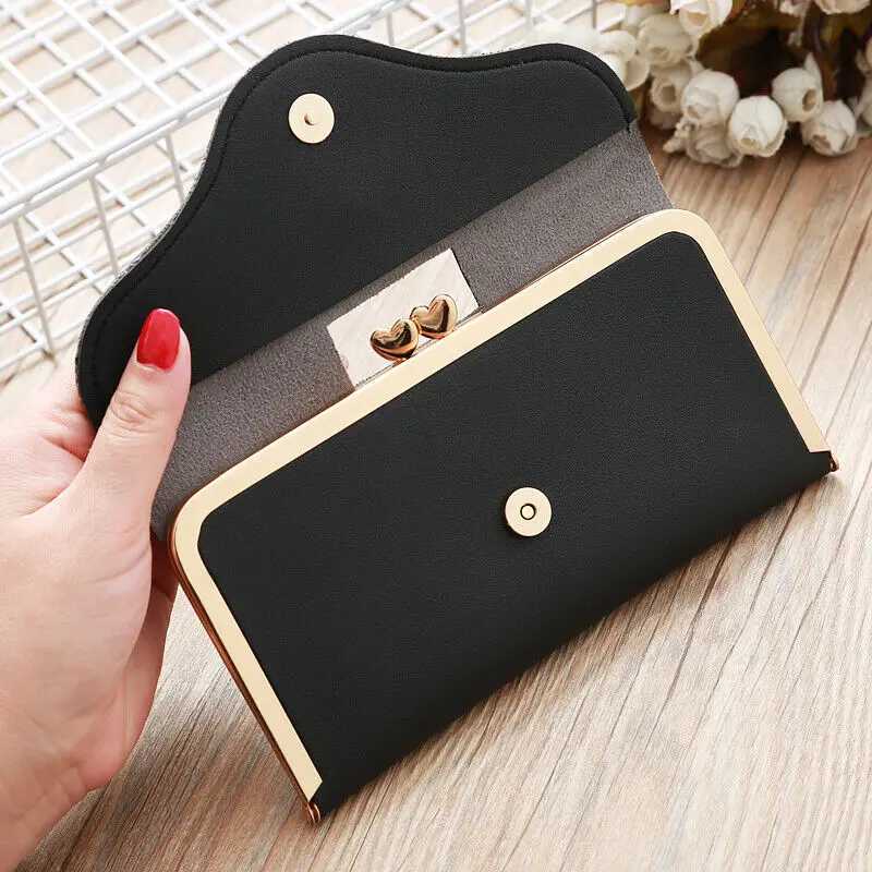Womens Long Wallet Crown Style Hasp Zipper Money Bag Pouch Female Envelope Coin Purse ID Cards Holder Portable Clutch Handbag Z250621