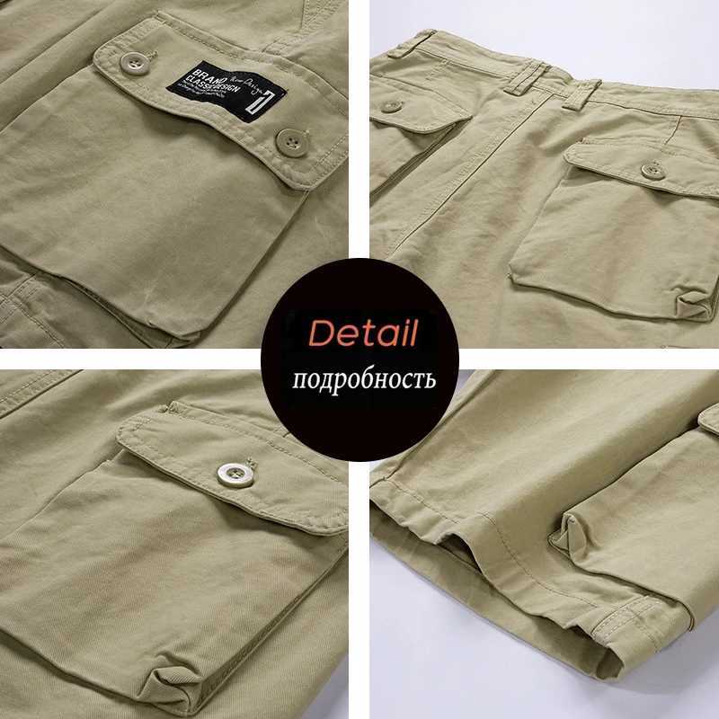 New Summer Men Cotton Cargo Shorts Men Fashion Breeche Bermuda Beach Jogger Shorts Men Tactical Casual Shorts Male Dropshipping W250621
