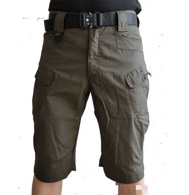 Men Urban Military Tactical Shorts Outdoor Waterproof Wear-Resistant Cargo Shorts Quick Dry Multi-pocket Plus Size Hiking Pants W250621