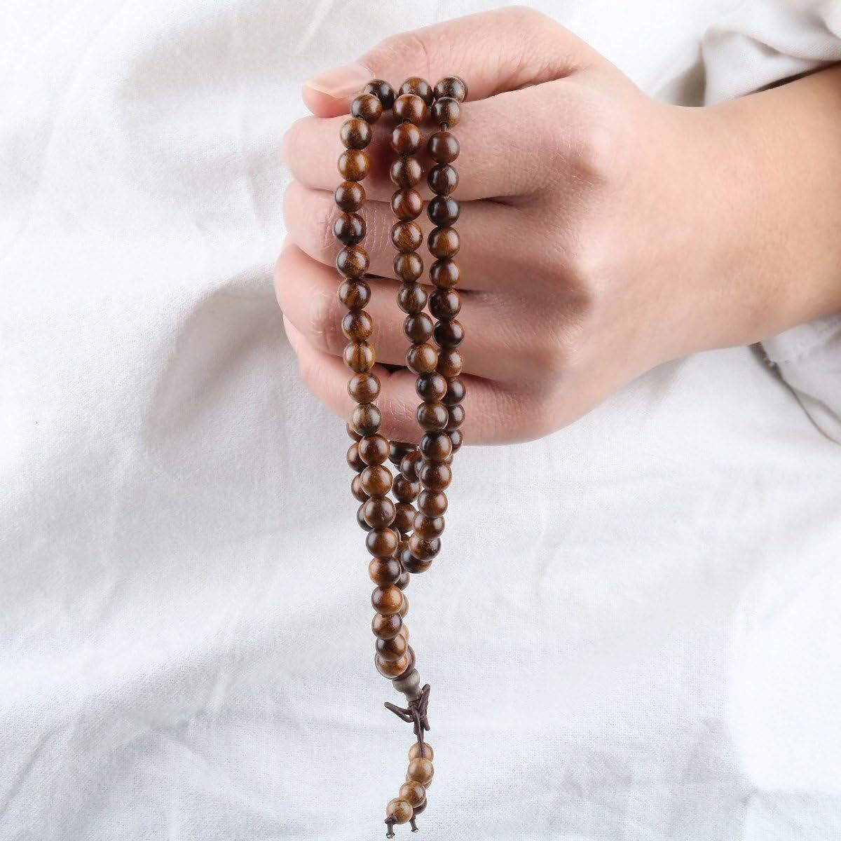 Attract Prosperity bracelet Buddhist Consecration Ward Off Evil Tibetan Buddhist Mala Bracelet Natural Beaded Prayer Bead for Women Men 6mm