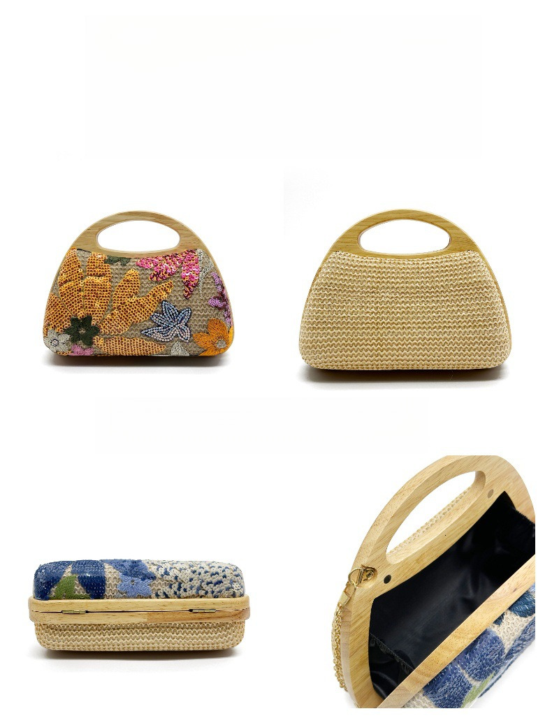 Luxury Bag Free Shipping Designer Bag New 2025 Women's Handbag Straw Woven Embroidered Sequin Bag Summer Outdoor Picnic Bag Cross-border Fashion 