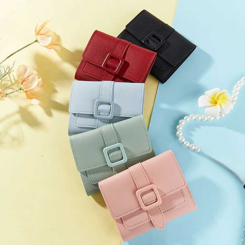 Candy Color Small Wallets PU Leather Coin Purse Ladies Card Holder Mini New Cute Standard Short for Women Solid Purses W250620 Y260206