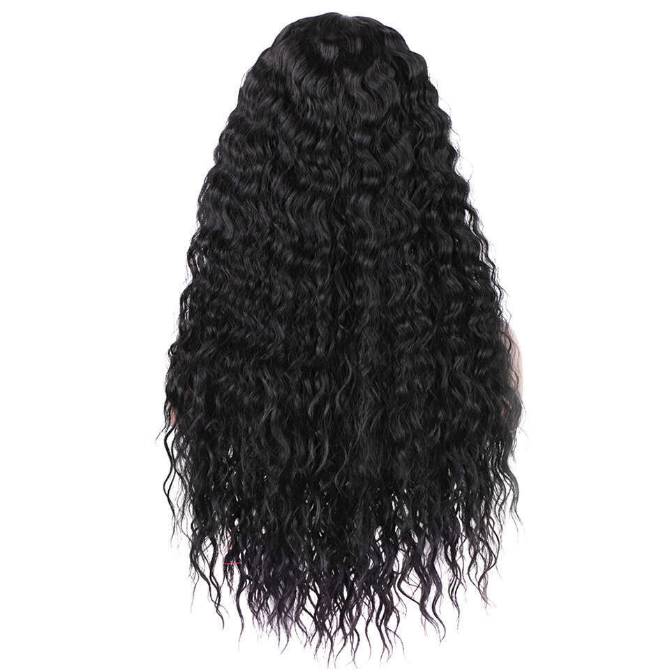 Women's Long Direct Sale Small Curly Black Fluffy Synthetic Hair Wig