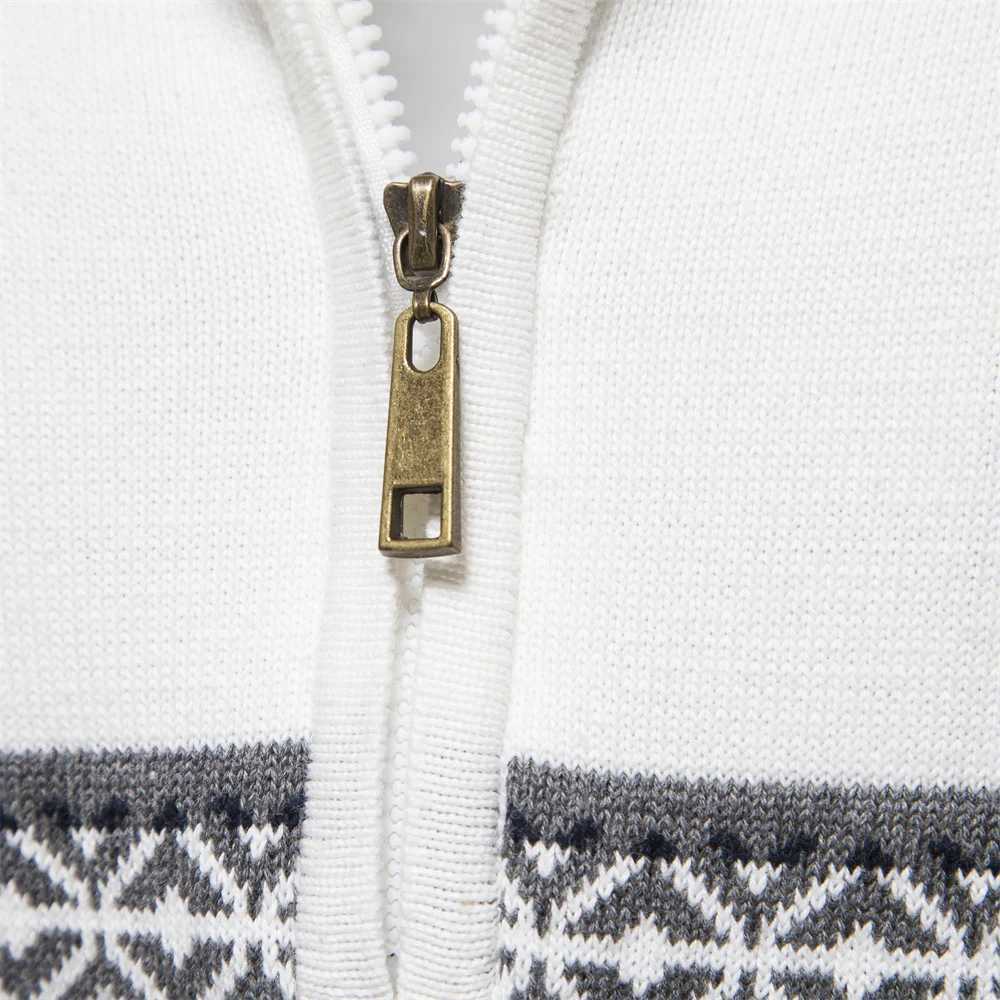 2023 New Autumn Zipper Pullers Men Warm Winter Cotton Sweaters for Men Ethnic Patterns Casual Mens Sweater Z250621