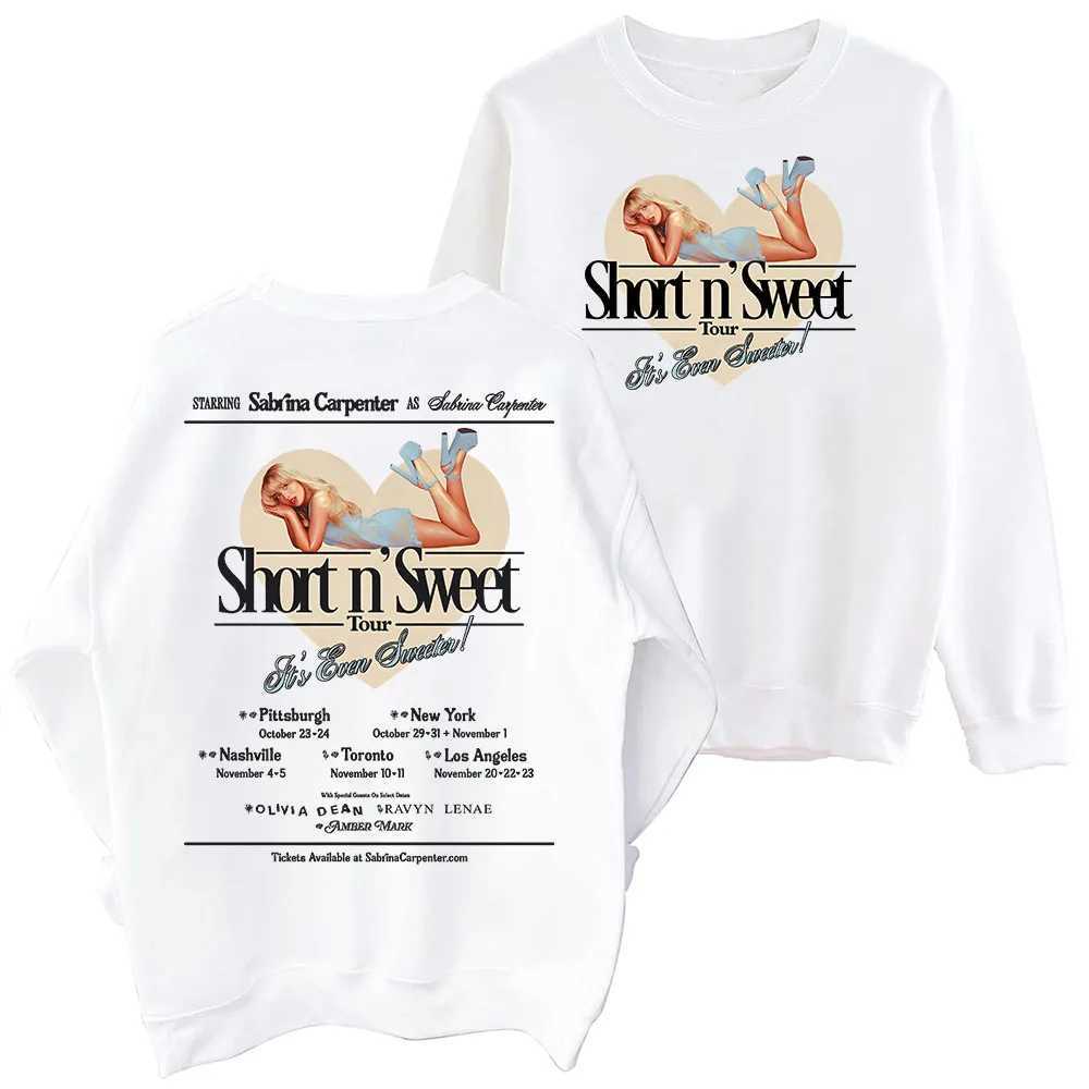 Sabrina Carpenter Tour 2025 Sweatshirt Harajuku Round Neck Long Sleeve Oversize Sweatshirt XJ250621