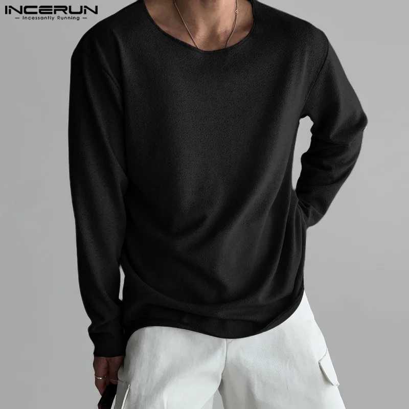 Mens Casual T Shirt O-neck Long SLeeve Solid Color Breathable Men Clothing Streetwear 2024 Fashion Male Shirts S-5XL Z250621