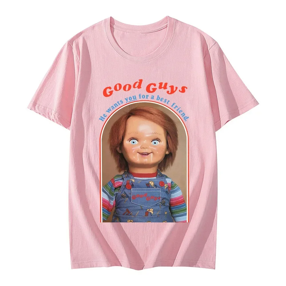 T-Shirts New Chucky Cotton Anime Graphic Print Women Fashion Casual Short Sleeves T Shirt Harajuku Unisex Tees Tops Clothing