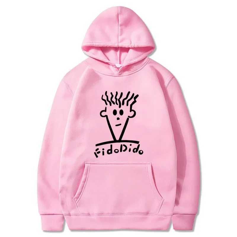 New Spring Autumn Fashionable Mens FidoDido Printed Hoodie Casual and Comfortable Cartoon Pattern Round Neck Hoodie For Men XJ250621
