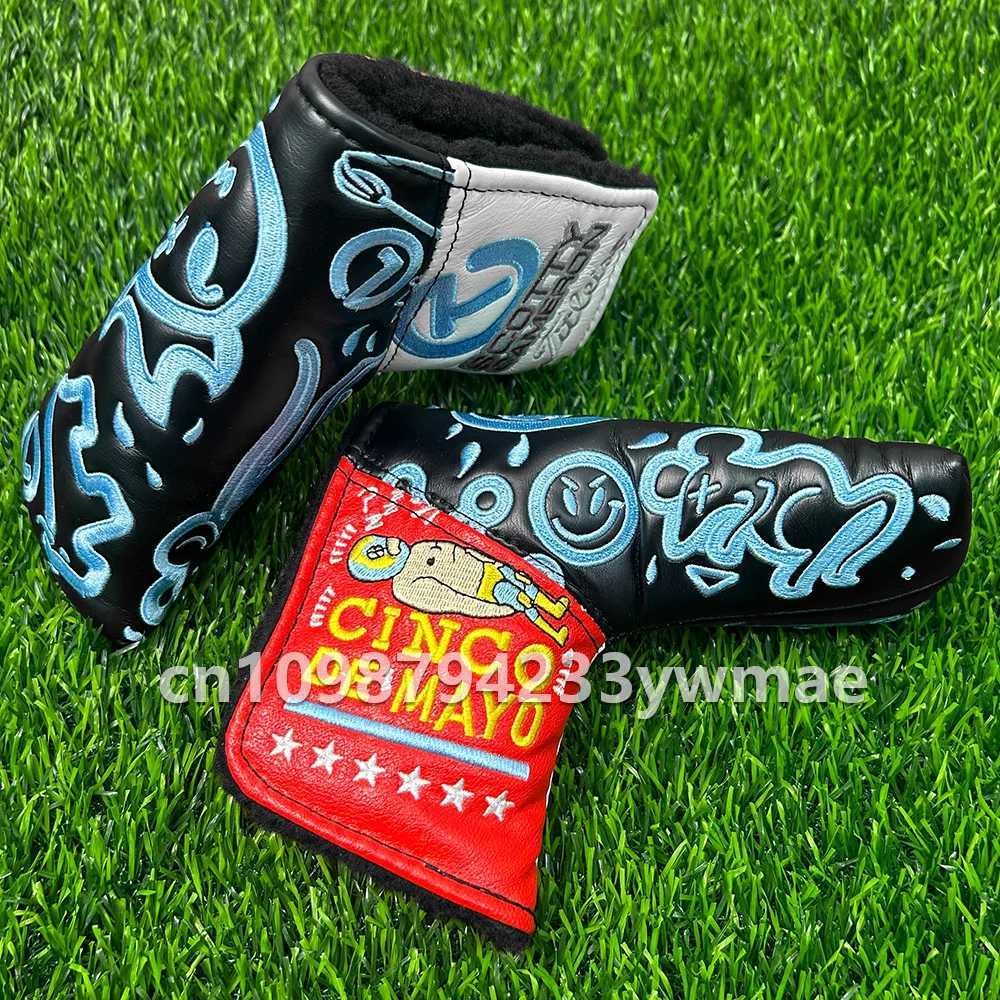 Quirky Junk Yard Golf Headcover - Limited Mouse Snowman Blade Putter Protector Waterproof PU Leather Y250620
