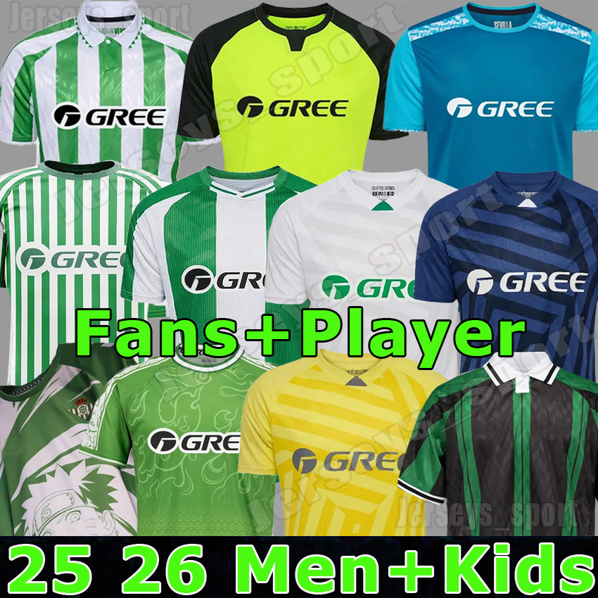 XXXL 4XL 25 26 Real Betis Soccer Jerseys ANTONY ISCO 2025 2026 LO CELSO BARTRA BAKAMBU RODRIGUEZ JOHNNY Football Shirts goalkeeper ADRIAN Men Uniforms Kids Kits