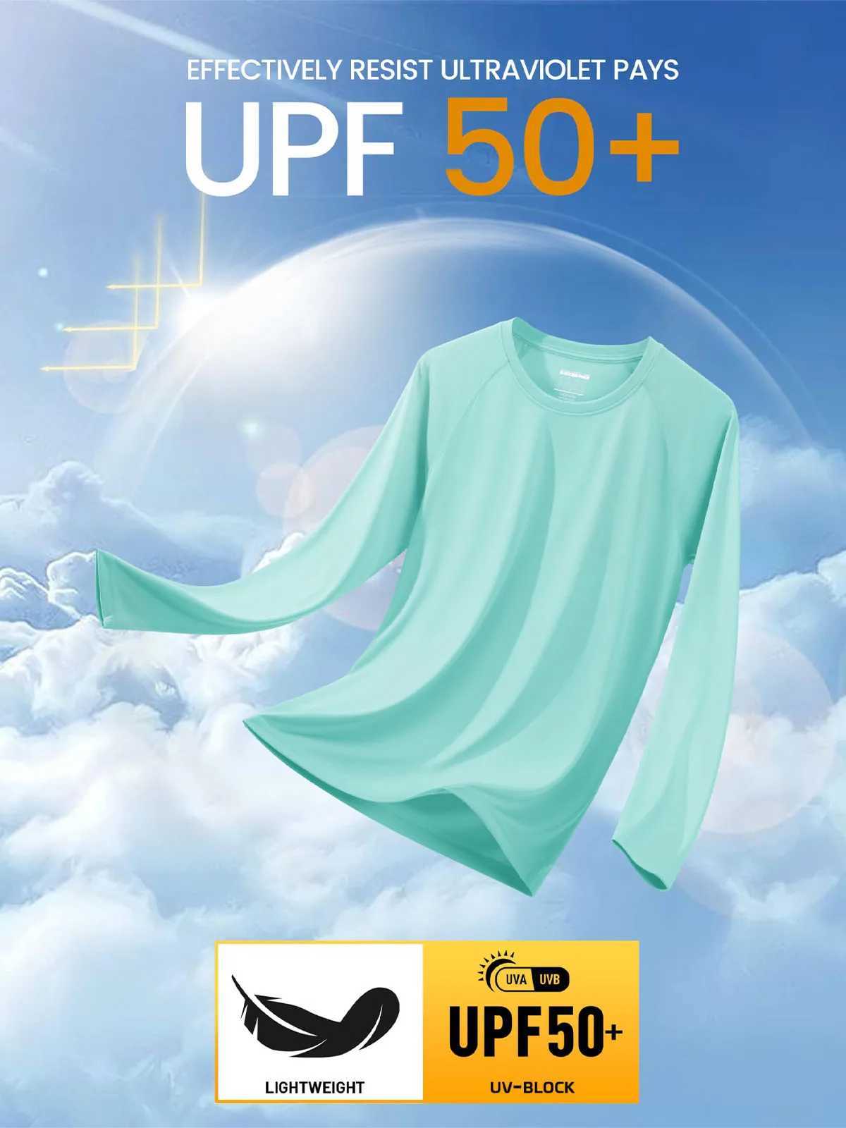 MAGCOMSEN Mens Sun Protection T-shirt Summer UPF 50+ Long Sleeve Tee Quick Dry Athletic Performance T-shirt Workout Rash GuardXJ250621