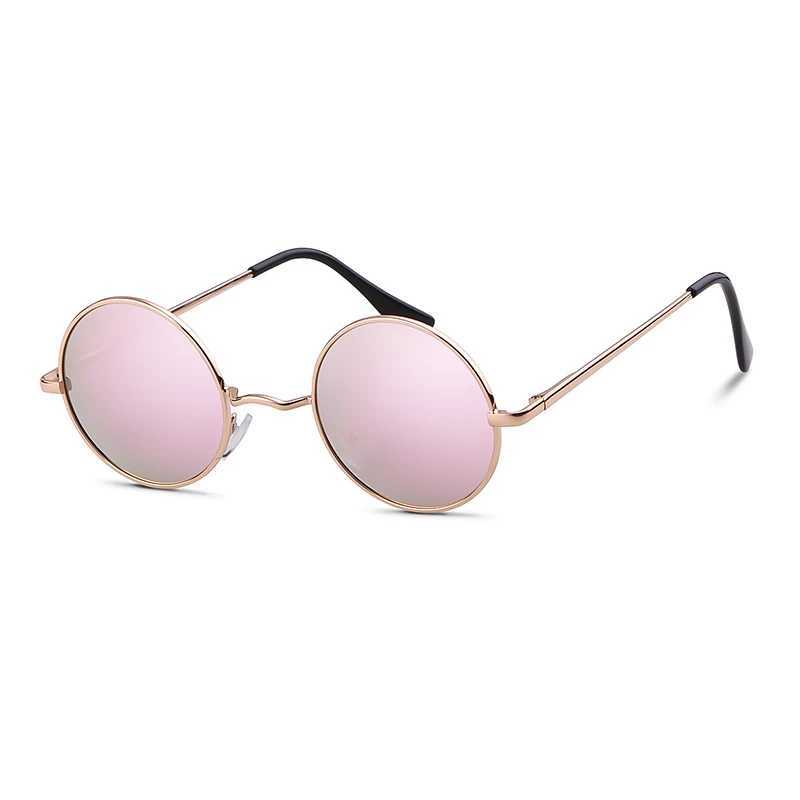Trendy Round Polarized Sunglasses High Quality Brand Design Vintage Party Men Circle Small Frame Women Yellow Shades Sun Glasses W250621