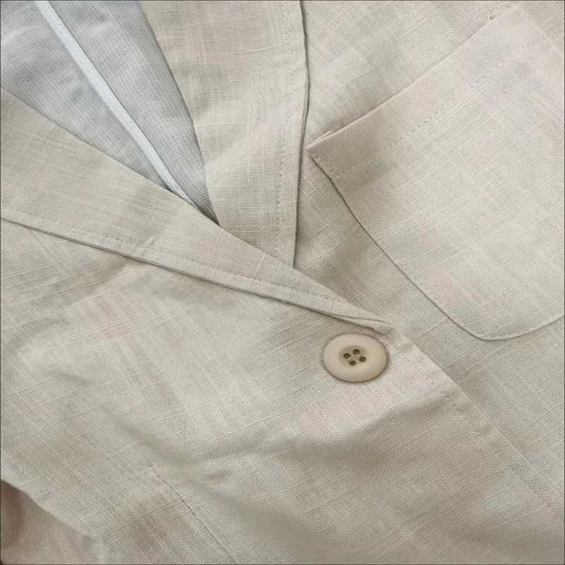 2025 Spring Autumn Men Blazer Jacket Solid Slim Casual Business Breathable Tops Cotton Linen Suit High Quality Coat Male Clothes XJ250621