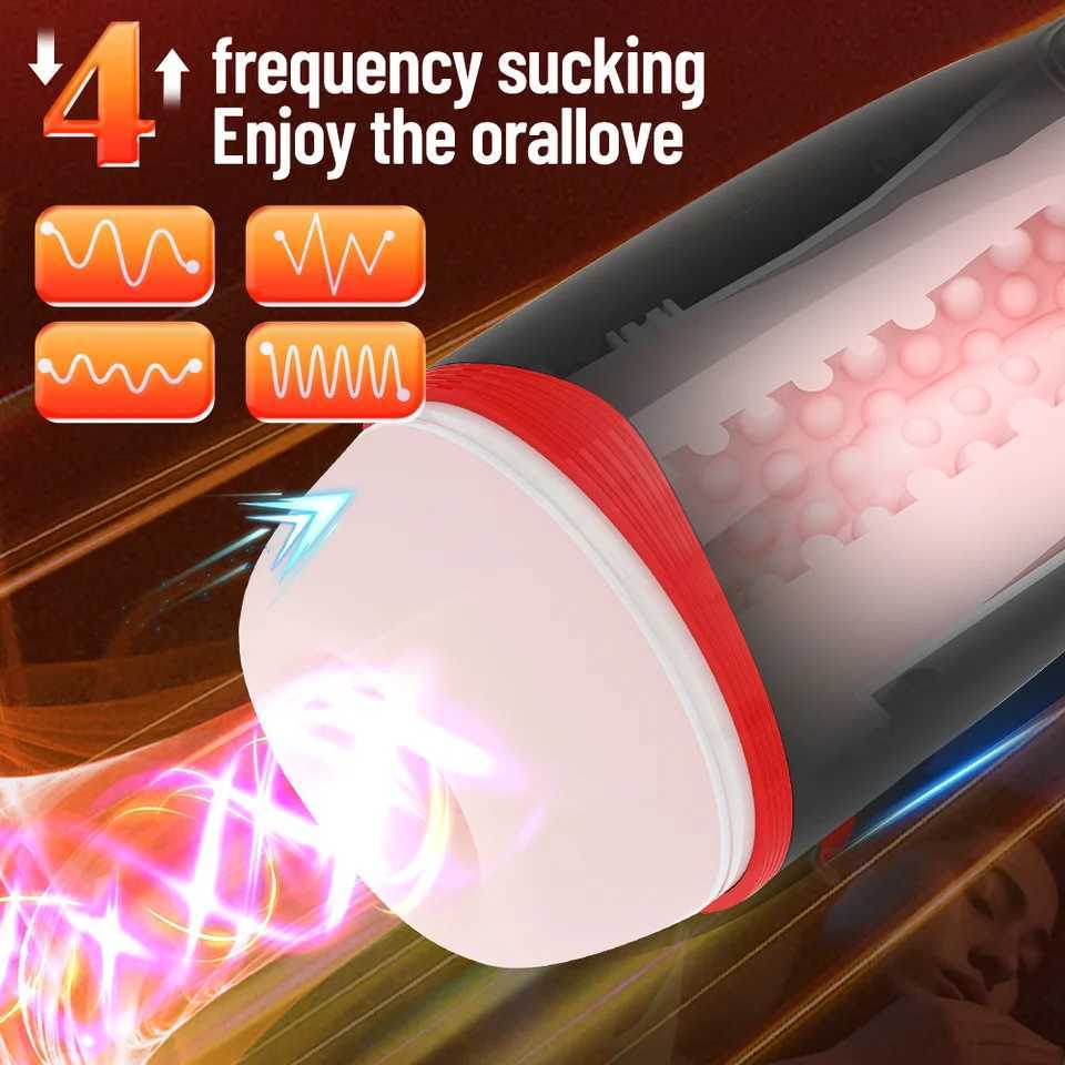 Penis Trainer Sucking Vibrator Automatic Male Masturbator Mens Pocket Pussy Sexy Moaning Adult Sex Toy For Men Sexuale Juguete W250621
