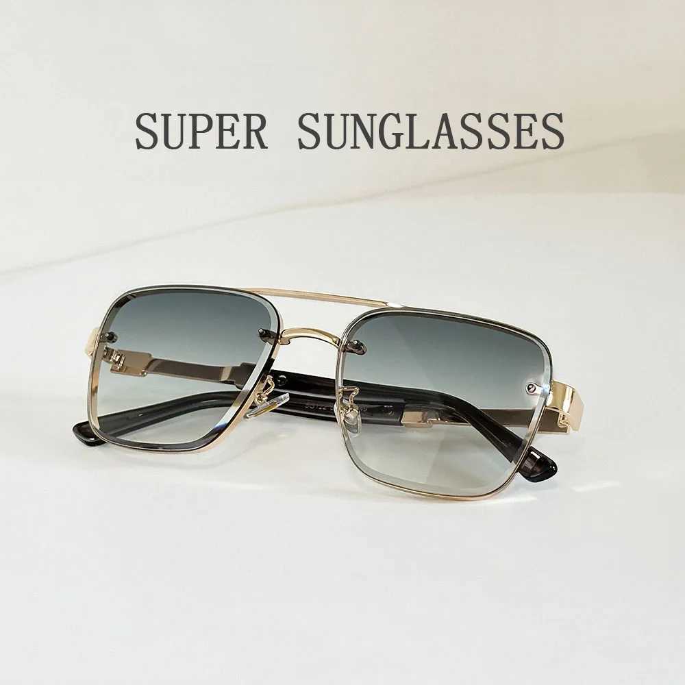 New Sunglasses For Men Luxury Fashion Glasses Sunscreen Square Sunglasses Women Trendy Vintage Mens Sunglasses W250621