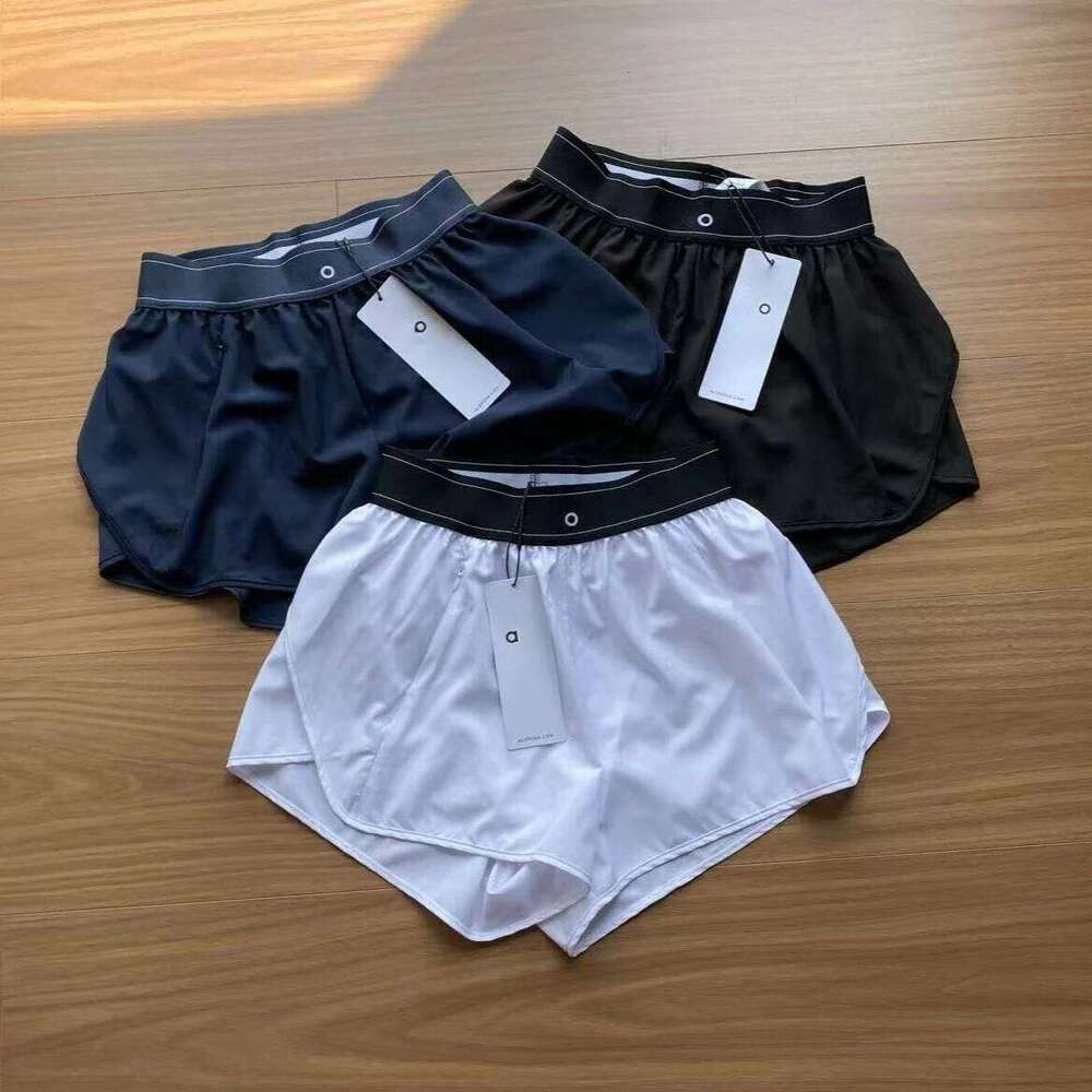 A352 Women Summer New Workout Thin Breathable Quick Drying Solid Color Yoga Elastic Waist Running Fiess Shorts for Women