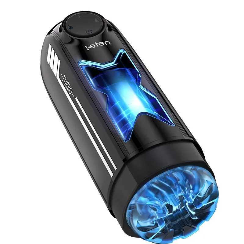Leten High Speed Airplane Cup Automatic Men Masturbator Telescopic Sucking Clip Heating Voice Electric Penis Training Cup Adult W250621