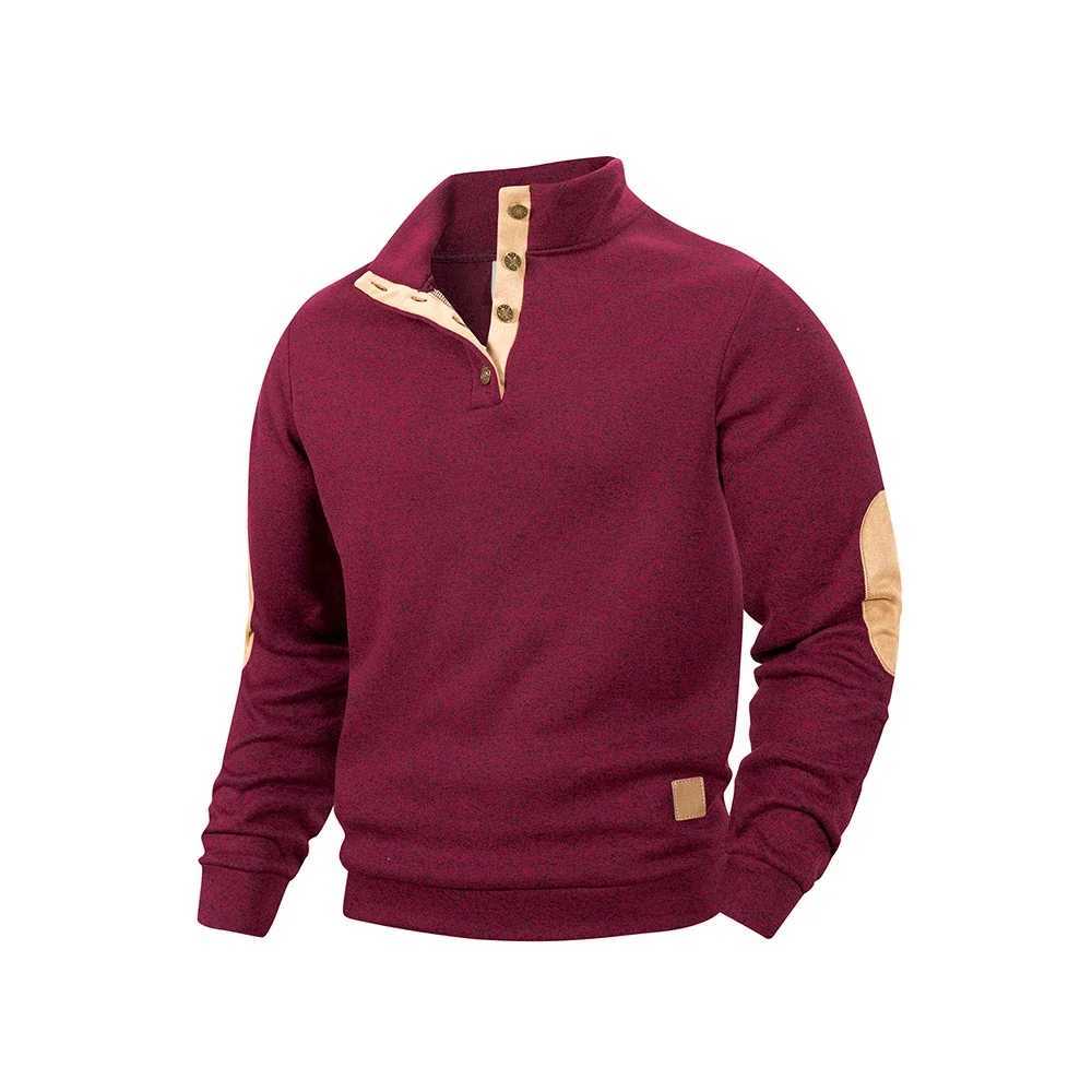Spring and Autumn Mens Long Sleeve Sweatshirts Casual Button Down Lapel Pullover Knitted Sweater Outdoor Sports Pullover Z250621