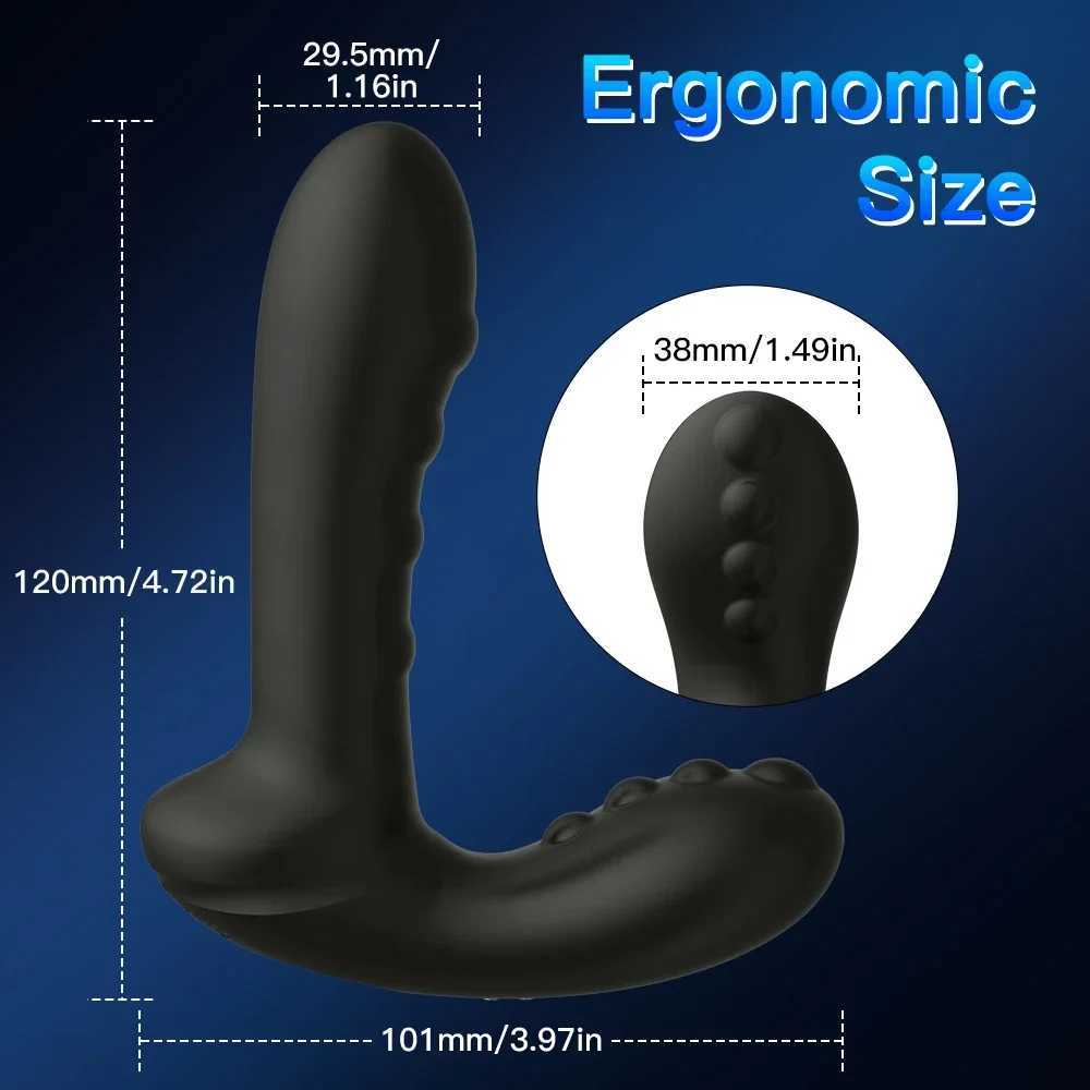 Male Anal Vibrator Wiggle Prostate Massager For Men Wireless Remote Butt Plug Vibrating Anus Masturbator Sex Toys For Couples W250621