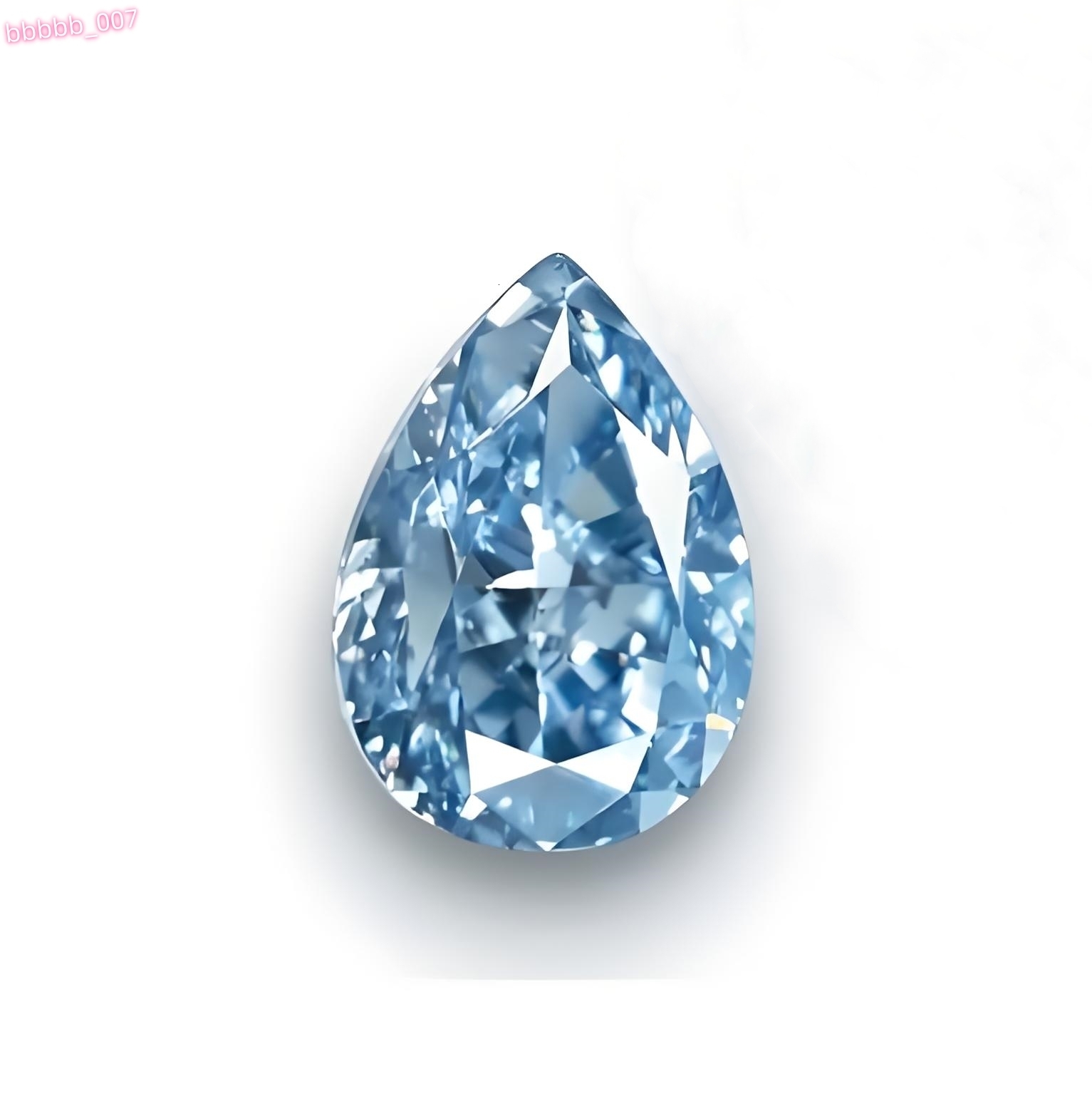Blue Pear Cut 0.5carat- 2.5carat Lab Grown Diamond HPHT CVD Diamond Fancy Blue Color VVS VS 3EX Loose Diamond IGI GIA