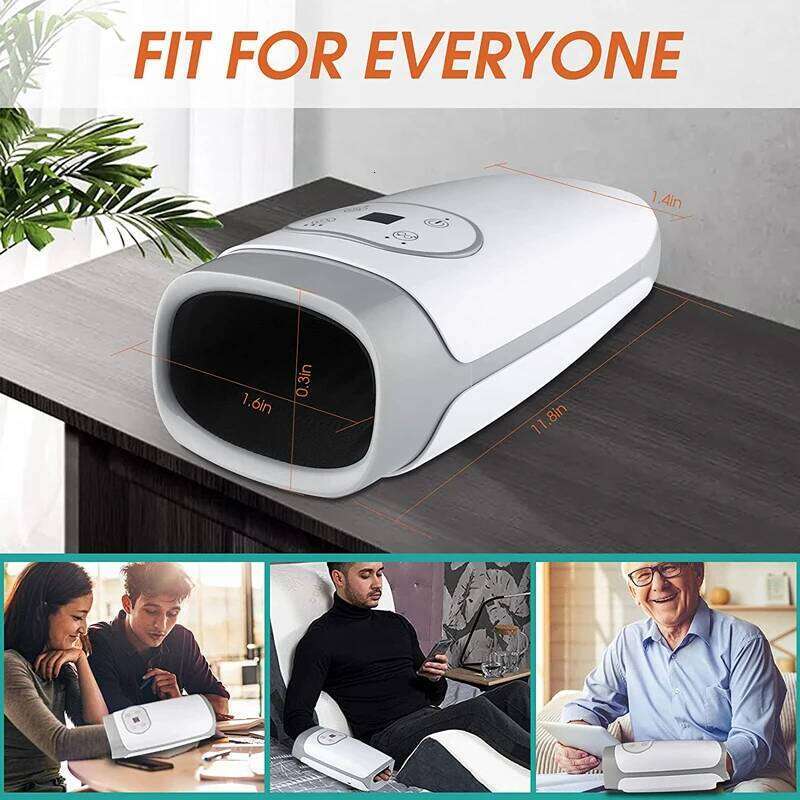 Smart Air Compression Palm Massager Heated Physiotherapy Acupoint Finger Wrist Hand Spa Massage Relax Pain Relief