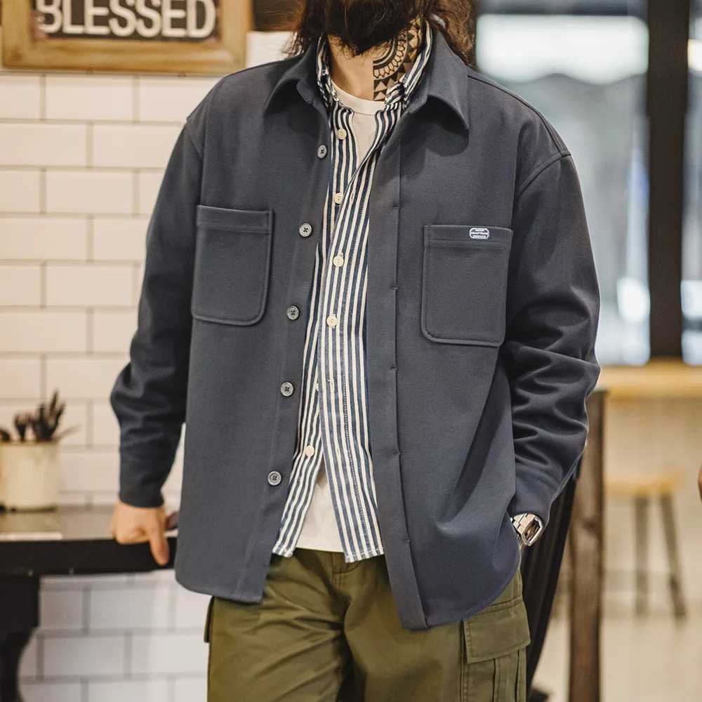 Maden Casual 400g Heavyweight Pocket Shirt Jackets Male Fashion Loose Vintage Outerwears 2023 Autumn Mens Amekaji Workwear XJ250621