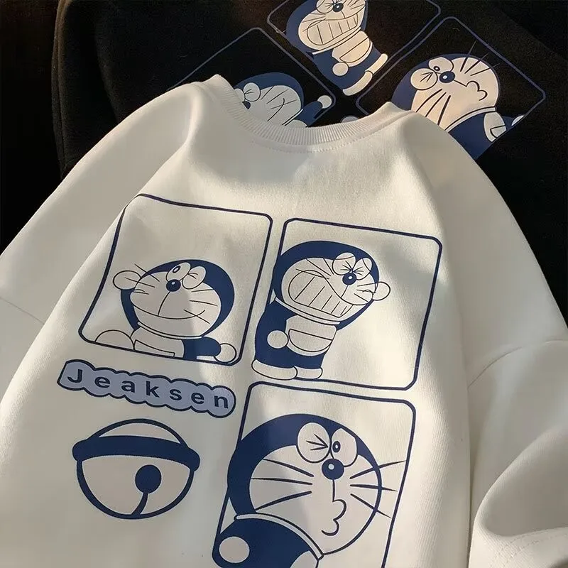 T-shirt Anime Minimalist Doraemon Graphic Tee Summer Casual Men's Sizes Japanese Pop Culture Fashion Lightweight Shirt