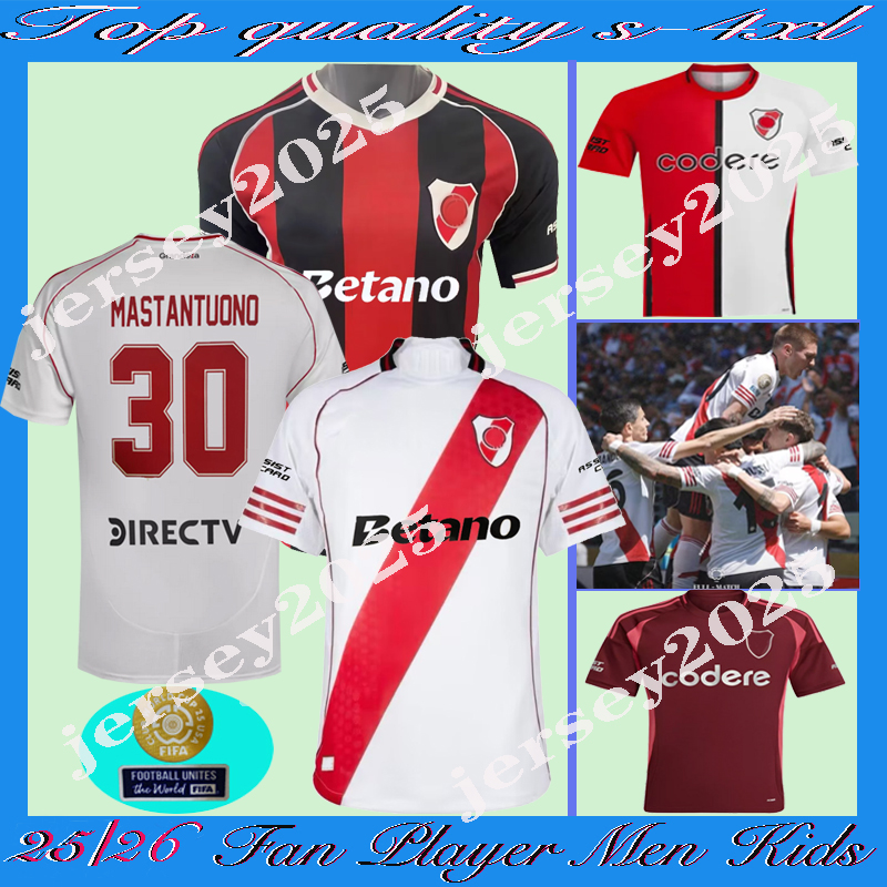 25 26 Fan player RIVER PLATE PRATTO MASTANTUONO soccer jersey MARTINEZ CAVENAGHI SCOCCO QUINTERO 24 25 Plates C.ECHEVERRI LANZINI Football concept shirt