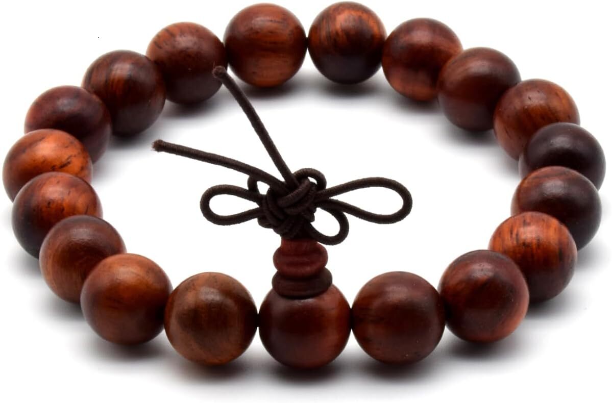 Buddhist Consecration Zen Unisex Natural Rosewood Prayer Beads Ward Off Evil Buddha Buddhist Prayer Meditation Mala Necklace Bracelet