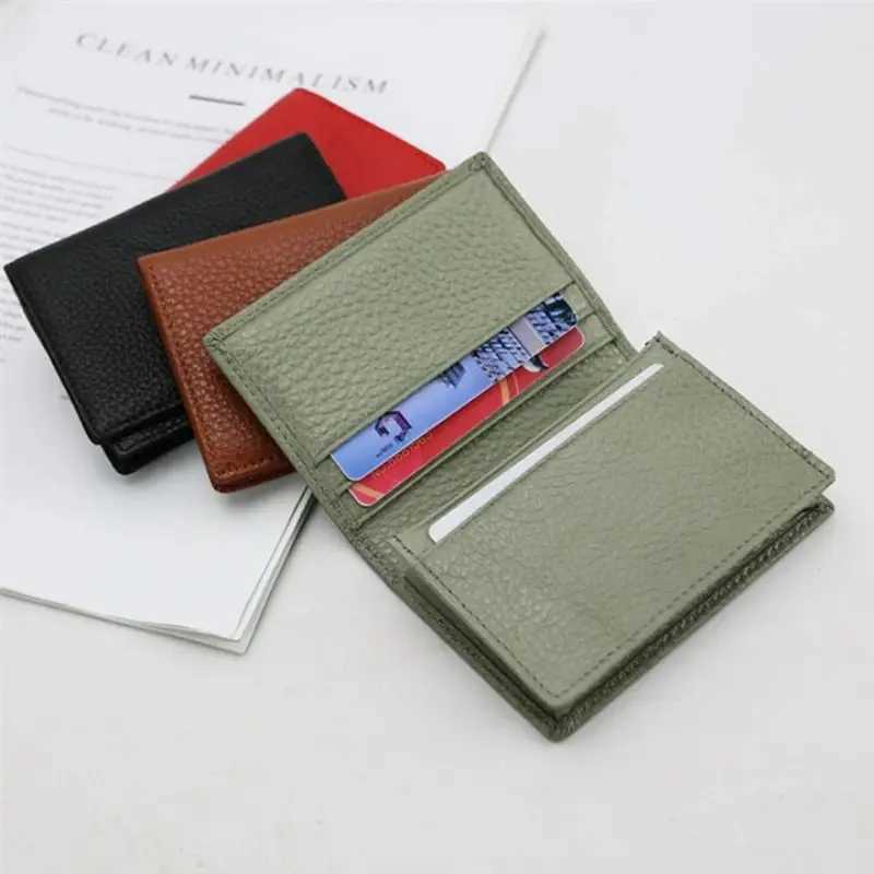 Genuine Leather Business Card Holder Name Card Case Wallet for Men Women Z250621