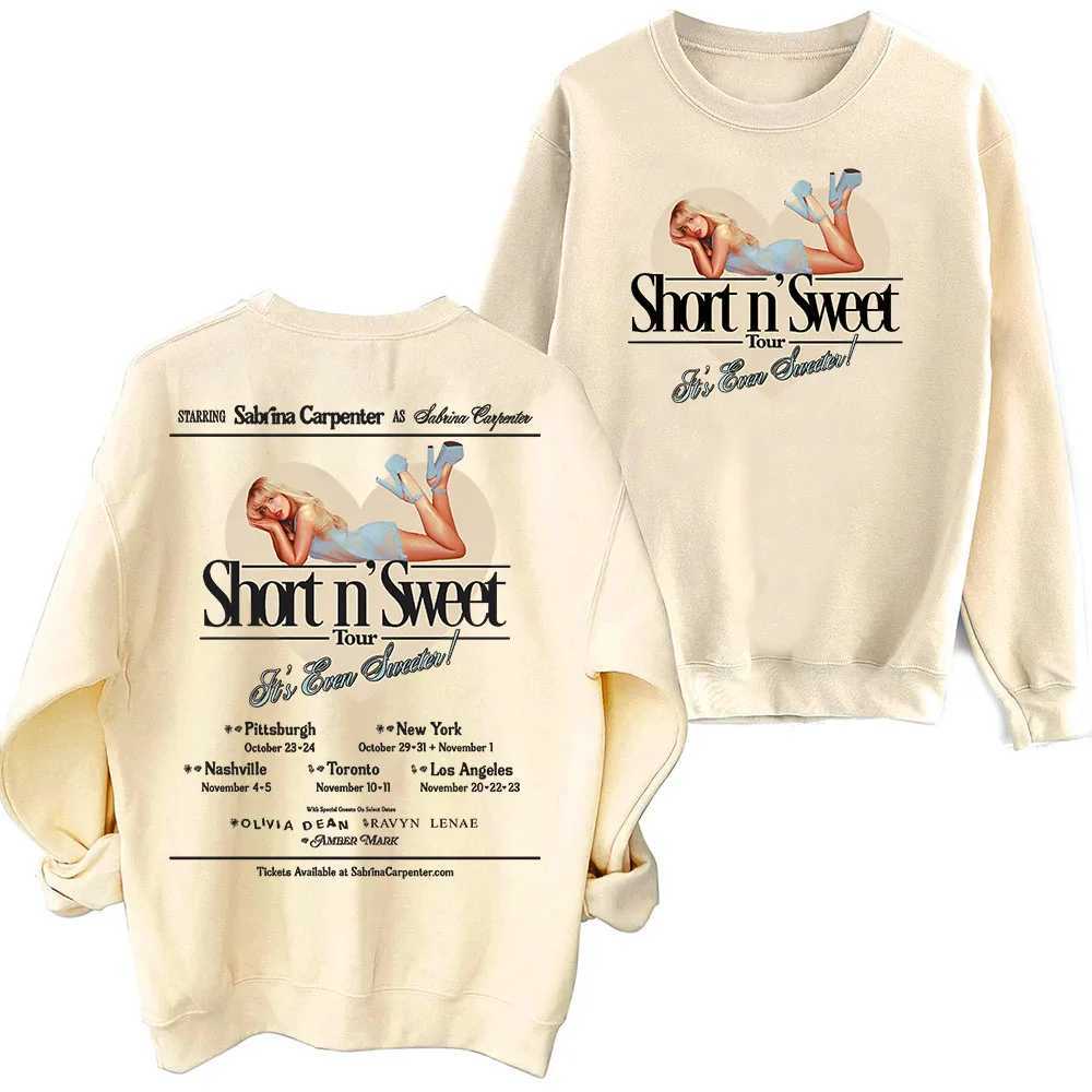 Sabrina Carpenter Tour 2025 Sweatshirt Harajuku Round Neck Long Sleeve Oversize Sweatshirt XJ250621