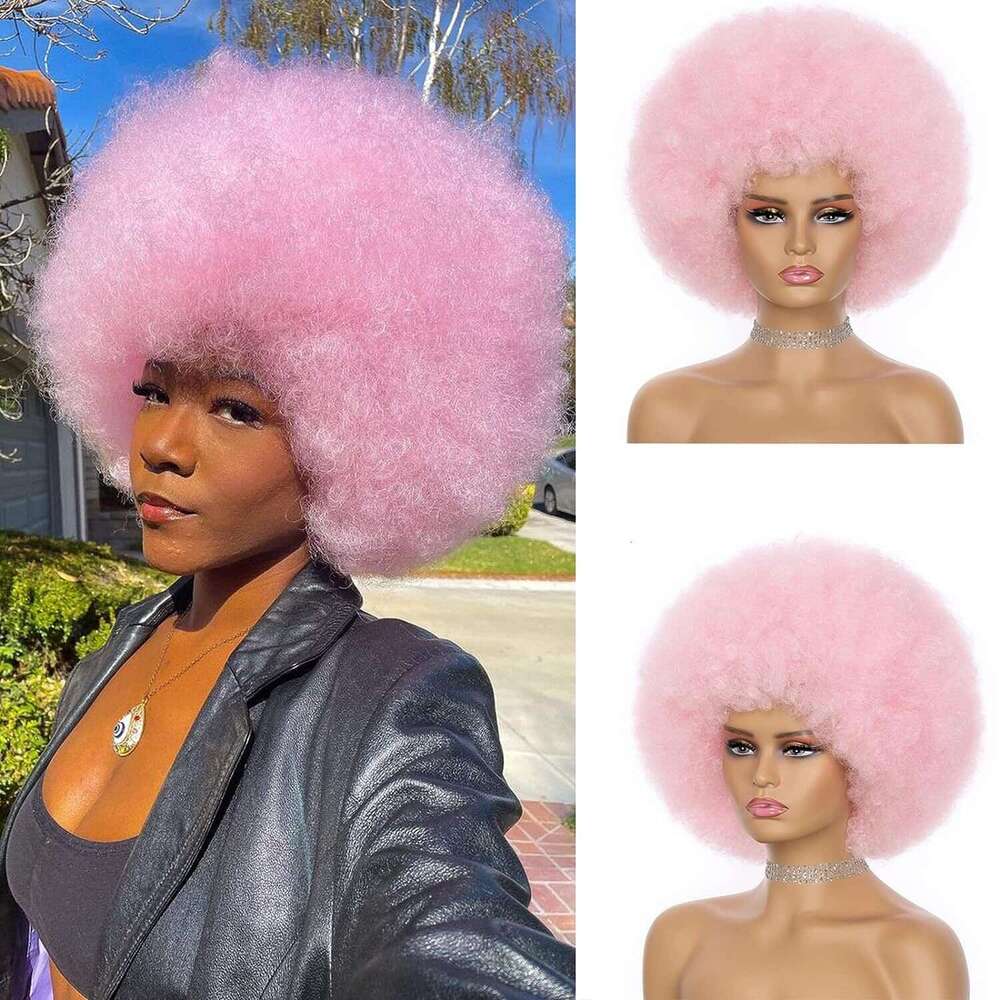 New Afro Masquerade Clown Costume Props Fluffy Curly Wig Headgear