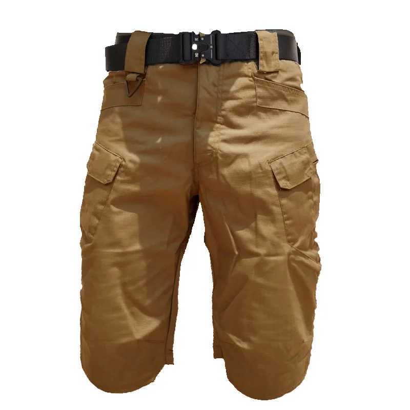 Men Urban Military Tactical Shorts Outdoor Waterproof Wear-Resistant Cargo Shorts Quick Dry Multi-pocket Plus Size Hiking Pants W250621