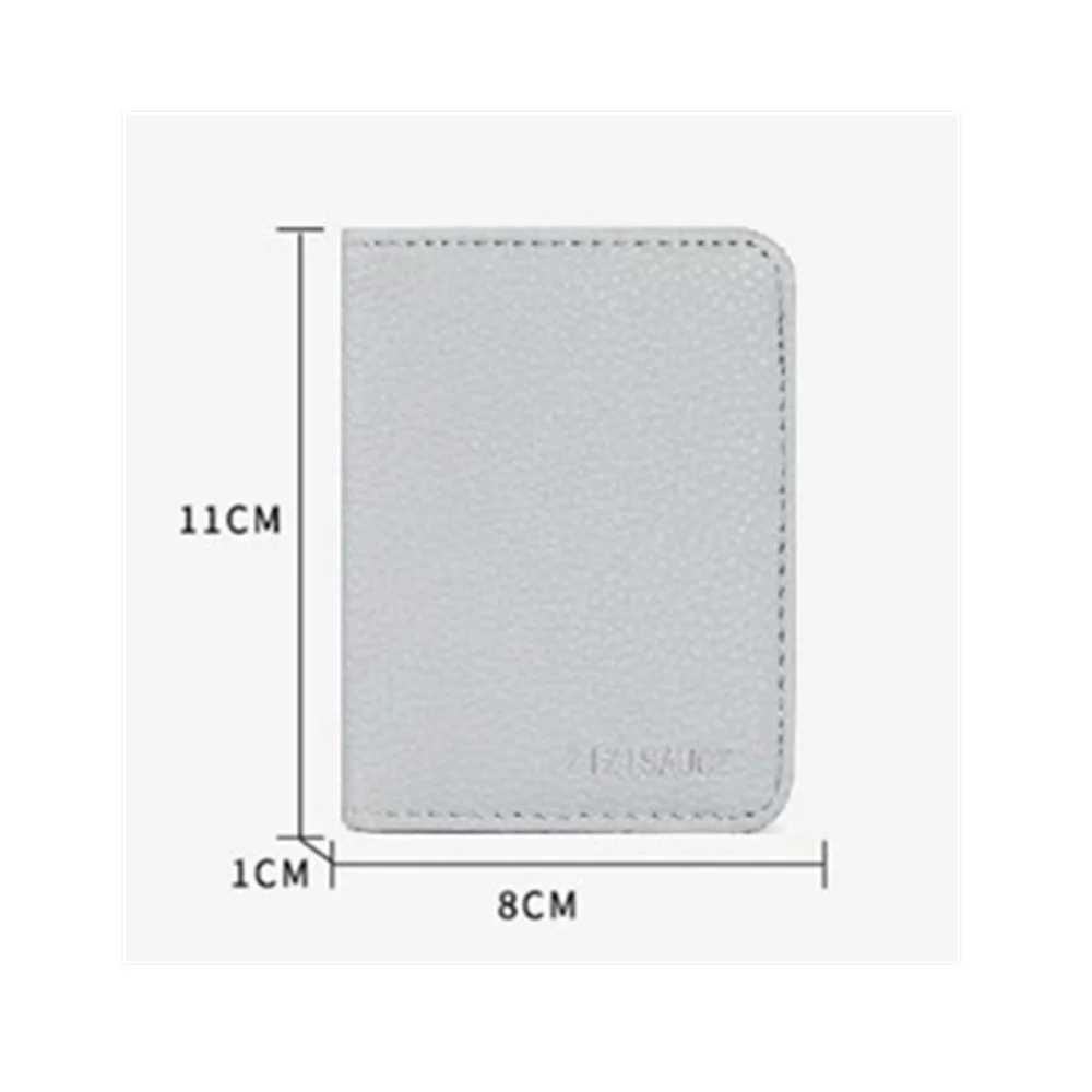 Multi-card Slot Solid Color Portable Leather Card Case Universal Bank Card ID Bus Card Holder Travel Card Organizer Z250621