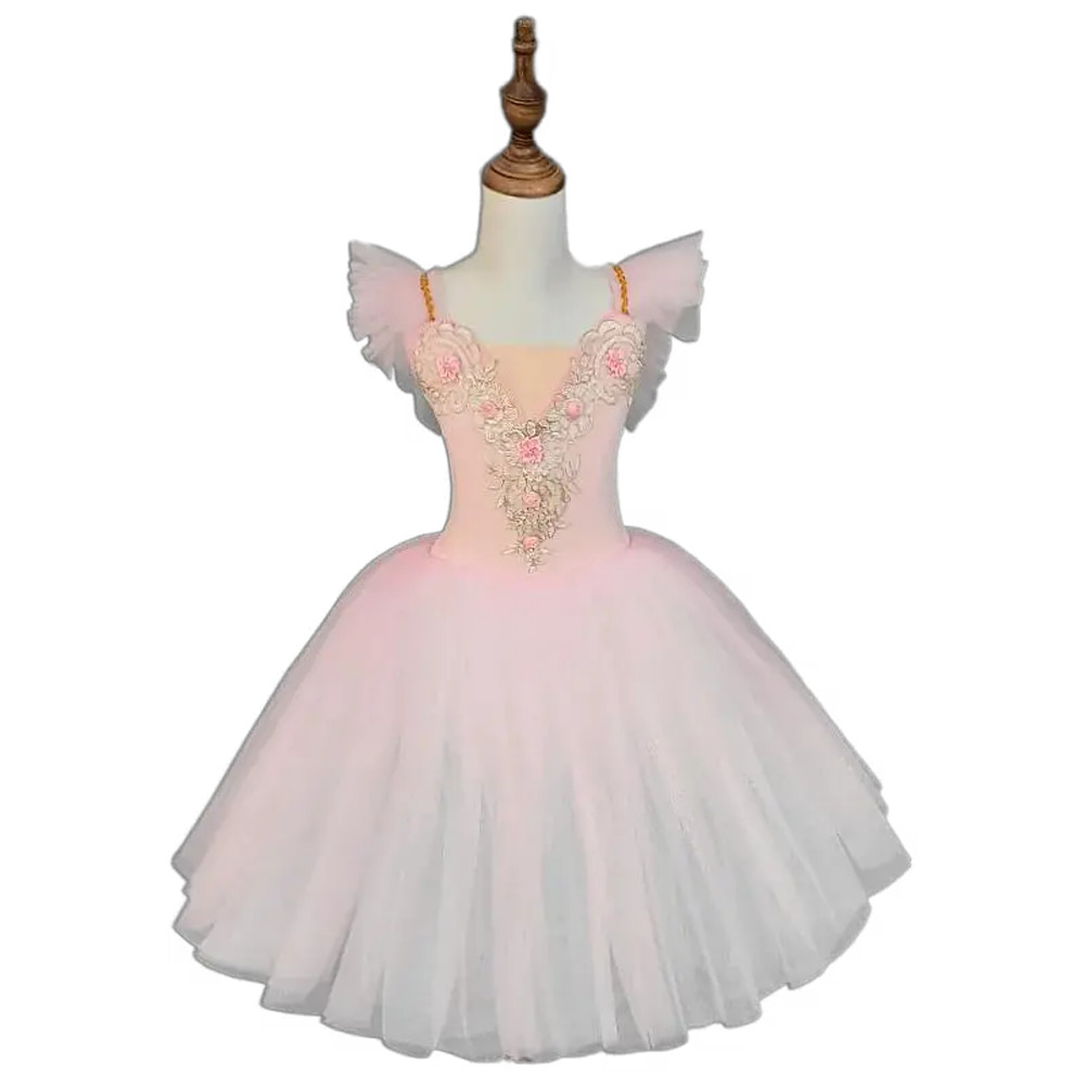 Girls' ballet skirt Swan Lake dance skirt Children's ballet skirt Campus dance program Stage group performance costumes Ballet dancers Pract