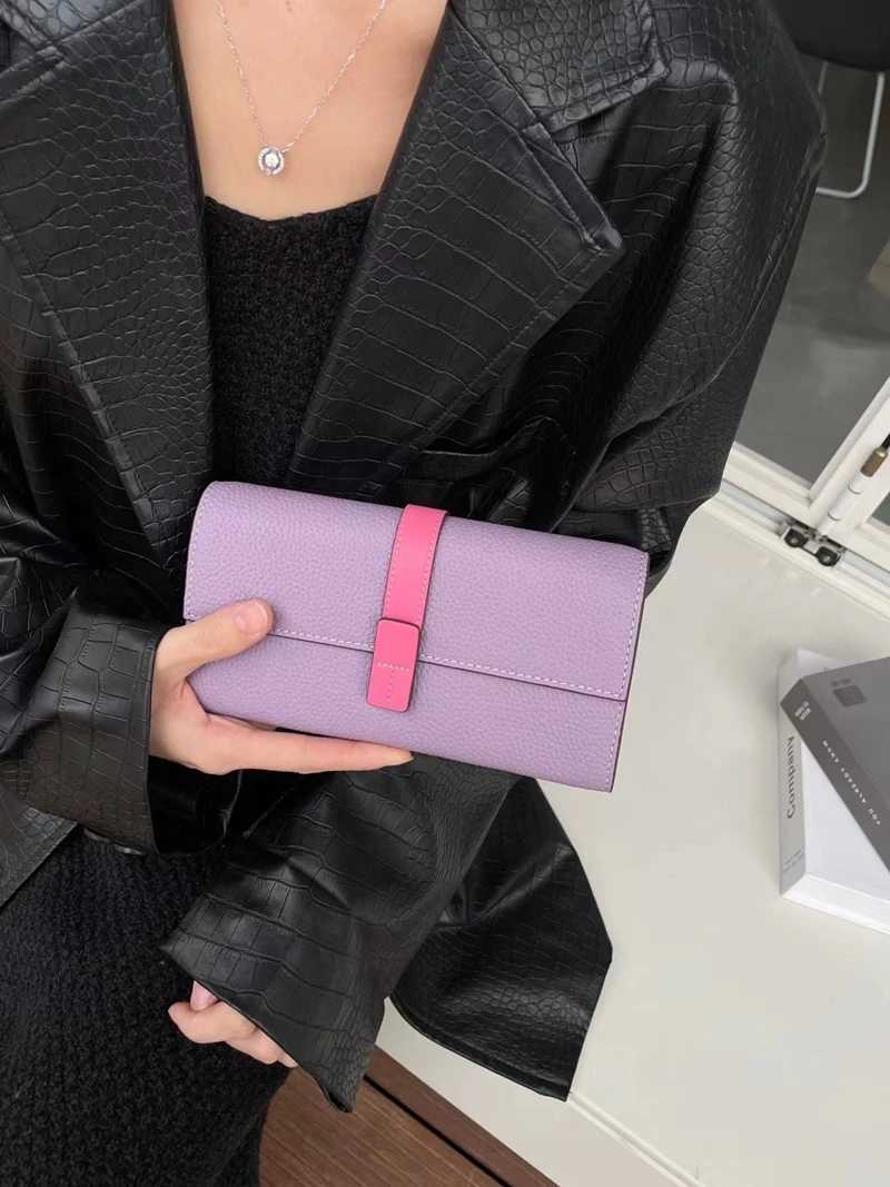 Genuine Leather Women Long Wallet Female Card Holder Clutch Bag Classic Ladies Fashion Design Leather Coin Purse Z250621