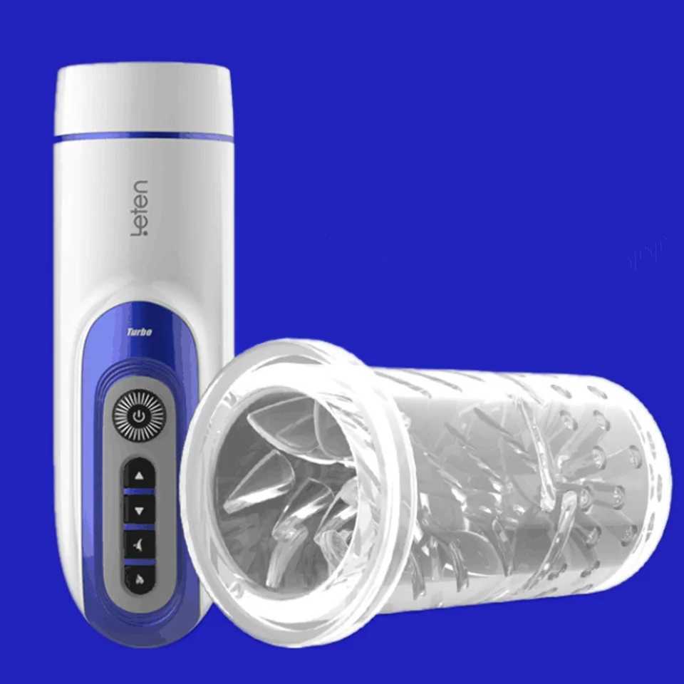 Leten Electric Telescopic Oral Sex Machine One Key Burst Actress Voice Male Masturbator Pocket Pussy Adult Men Vibrator Toys W250621