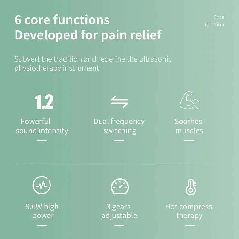 Ultrasound Physical Therapy Device - Handheld Muscle & Joint Pain Relief Hine