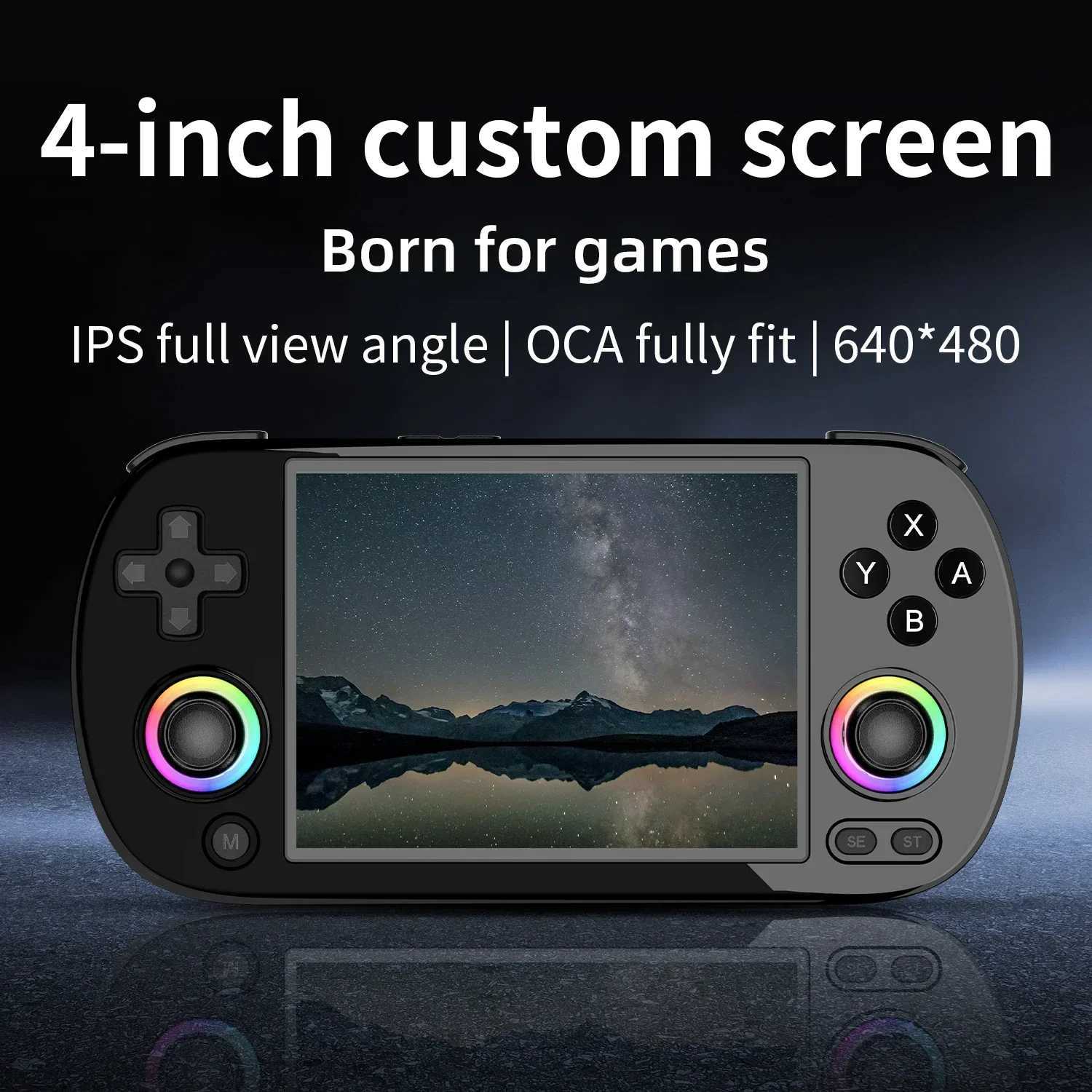 ANBERNIC RG40XX H Handheld Game Console 4 Sn Linux System Joystick RGB Lighting Effect RG40XXH Video Player Smartpro Gifts B250620