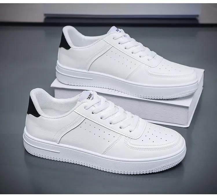 free shipping Spring men's shoes new breathable white shoes male student trend all match thick sole sports casual shoes men