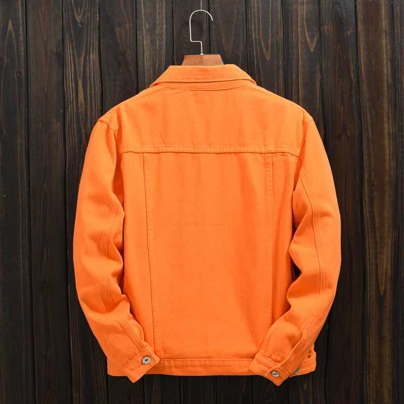 Jackets Denim Coats Men Coat Turn Down Collar Full Sleeve Casual Single Breasted Jacket Splice Button Pocket Spring 2025 XJ250621