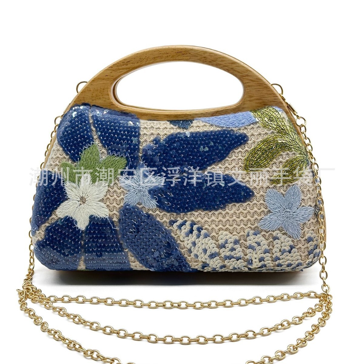 Luxury Bag Free Shipping Designer Bag New 2025 Women's Handbag Straw Woven Embroidered Sequin Bag Summer Outdoor Picnic Bag Cross-border Fashion 