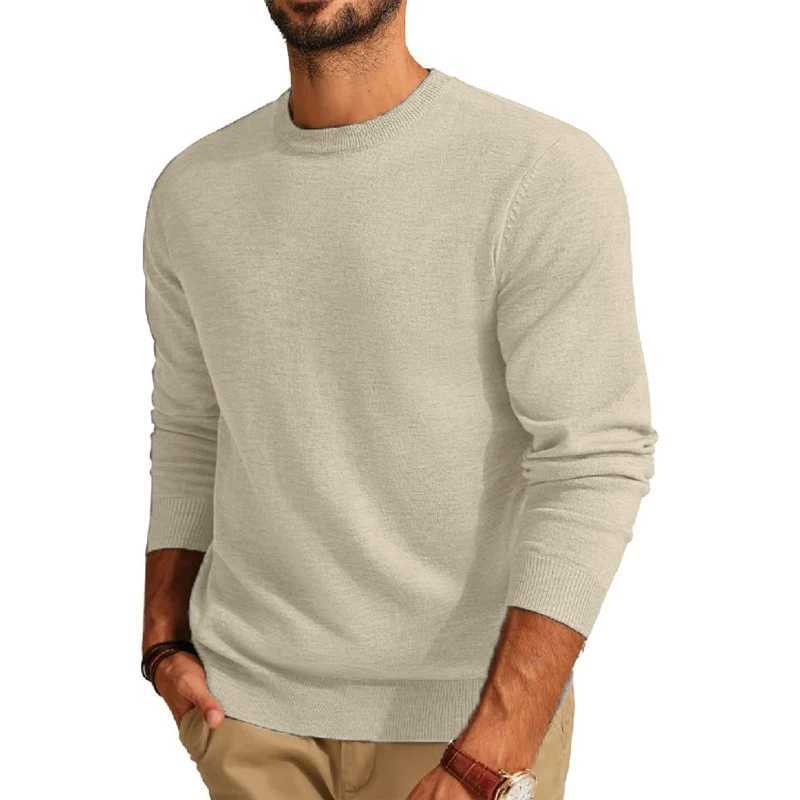Mens Long Sleeve Sweaters Crew Neck Basic Lightweight Knitted Pullover Shirts Autumn Warm Streetwear Outdoor Jogger Coats Z250621