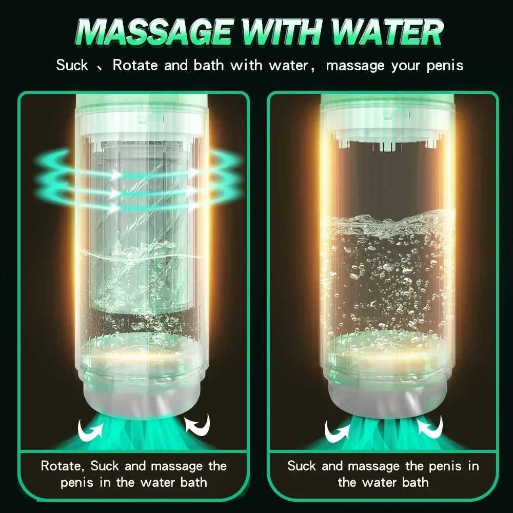 FAAKHESEKS 7 Rotating Sucking Water SPA Automatic Male Masturbator Real Pussy Adult Masturbation Sex Toys For Men Blowjob Machine W250621