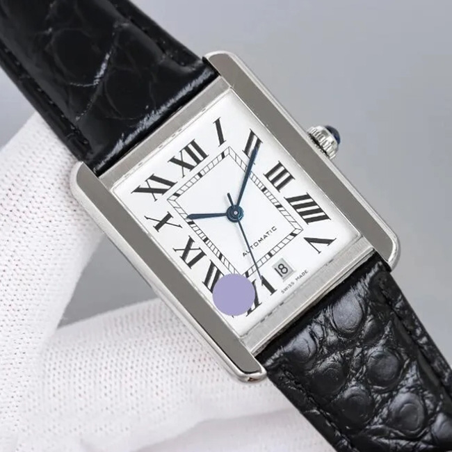 Couple Watch Imported Genuine Leather 42mm Tank Series Men's and Women's Luxury Noble Exquisite Watch