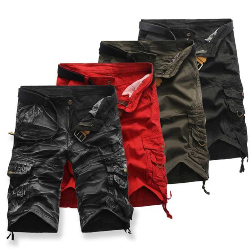 BOLUBAO Summer New Mens Overalls Straight Casual Cargo Shorts Mens Multi-Pocket Loose Five-Point Shorts Male W250621